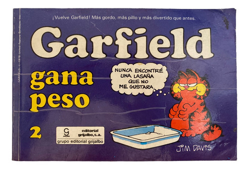 Libro Historieta Garfield Gana Peso #2 Jim Davis 1994