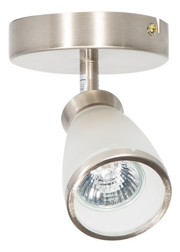 Lámpara De Techo Riel Níquel Satinado 50w Gu10 1 Luz Lumimexico 05281-4
