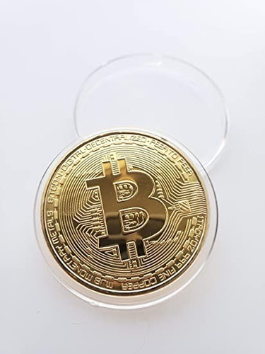 Imagen 3 de 10 de Set 6 Monedas Bitcoins Conmemorativa Doradas Metalicas