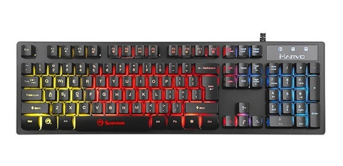 Kit de teclado y mouse gamer Marvo KM409 de color negro