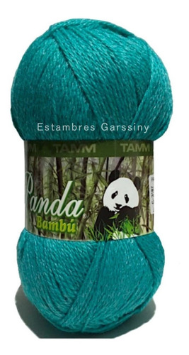 Estambre Panda 25% Fibra De Bambú 75% Lana Australiana Color Jade