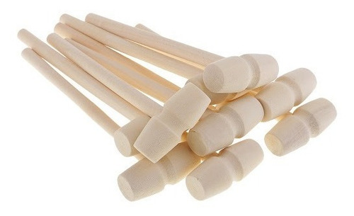 Par Mini Martillos De Madera 15 Cm De Largo Plano /conico