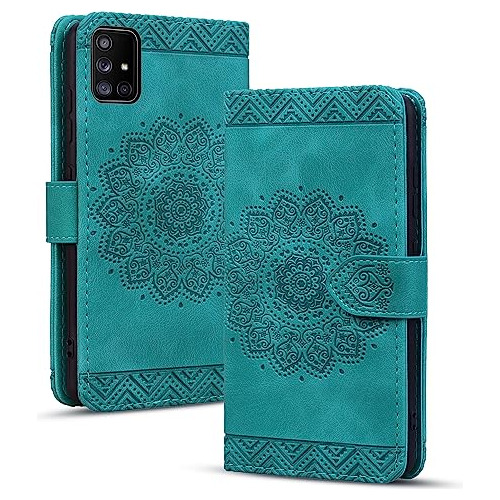 Funda Cartera Para Samsung Galaxy A51 6.5 Pulgada Verde 6.5