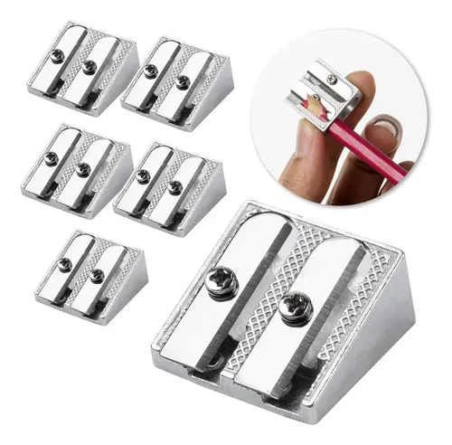 Sacapuntas Mr. Pen Portátil De Metal Con 2 Orificios (x6)