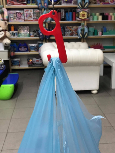Imagen 5 de 6 de Llavero Manija Pulsador Plástico Anti Contacto Higiénico