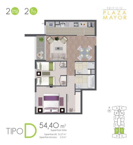 Departamento En Venta De 2 Dormitorios 2 Baños Villa Alemana