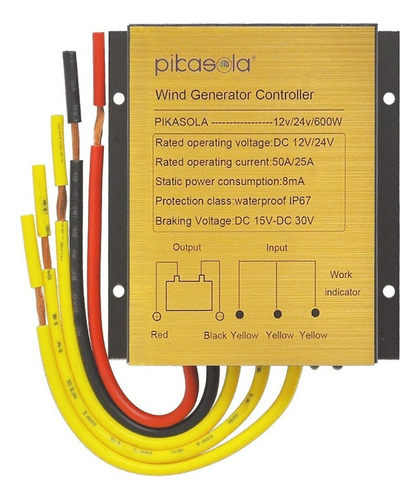 Controlador De Carga De Turbina Eólica 12v/24v Automático