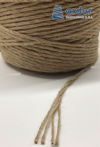 Imagen 2 de 8 de Hilo Cordon De Yute 6mm 270 Metros Ideal Macrame Artesanias