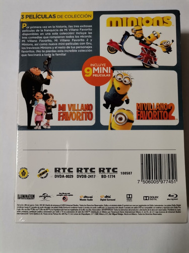 Blu-ray - Colección Mi Villano Favorito 1 & 2 / Minions