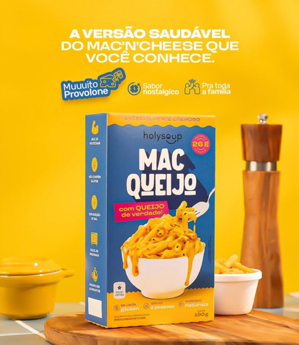 Macarrão Proteico Sem Glúten Holysoup Mac Queijo 190g