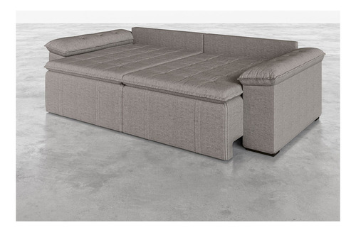 Sofá Cama Retrátil E Reclinável 3 Lugares 260cm Em Wt