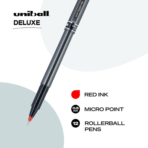 Deluxe Rollerball Pens Fine Point Micro Tip, 0.5 Mm, Ro...