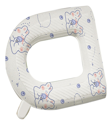 Cubierta De Inodoro En Forma De O Con Estampado De Dibujos A