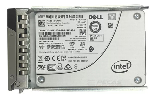 Ssd Dell 960gb 2,5 Sata 04t7dd R440 R540 R640 R740