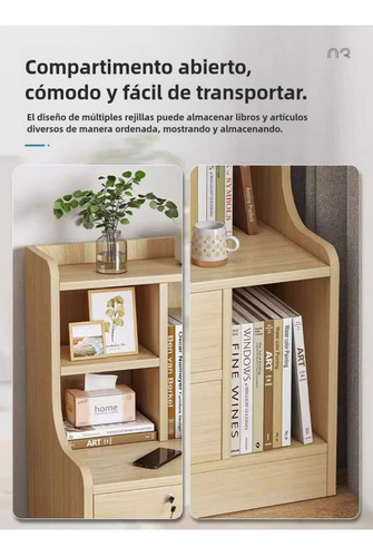 Mesita De Noche Moderna De 3 Pisos Con Estante De Almacenamiento,mesita De Noche Con 2 Cajones,mesa De Noche Para Recamara 47x30x70cm
