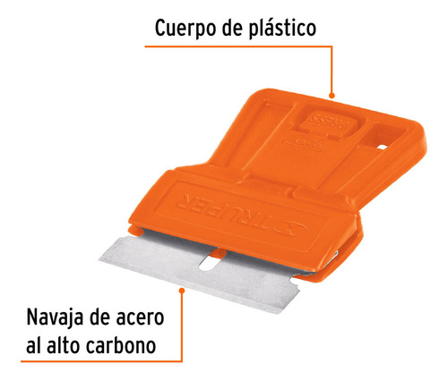 12pzs Mini Raspador Plástico Con Navaja De 1-1/2in Truper