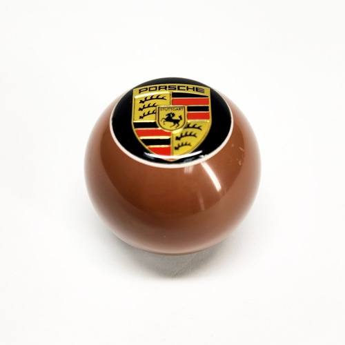 Manopla Esfera Lowv Marrom - Emblema Porsche - Furação Empi