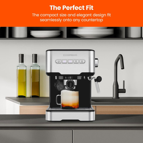 Máquina De Café Espresso 6 En 1 Con Vapor Chefman