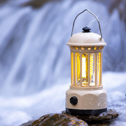 Lámpara De Césped Retro Impermeable Cob Emergency Light Con