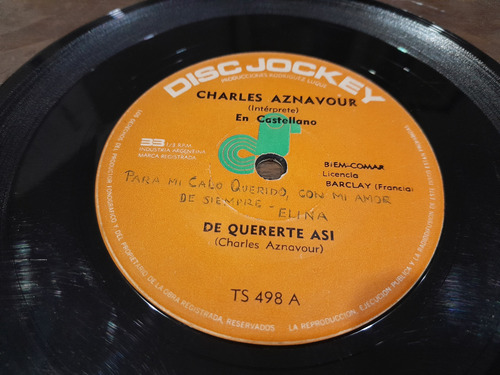 Simple - Charles Aznavour - De Quererte Así / Nunca Más Estándar (Usado)