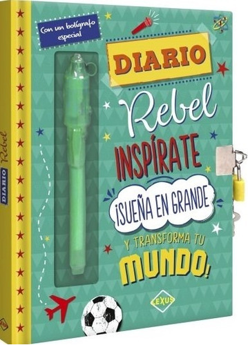 Imagen 1 de 1 de Diario Rebel - Diario Con Candado Y Bolígrafo Mágico
