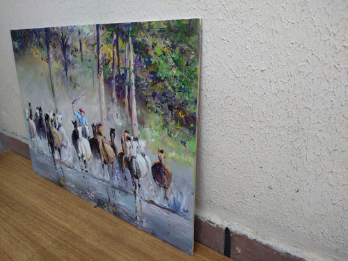 Cuadros Caballos Tropillas Costumbrismo Paisajes50x70cm