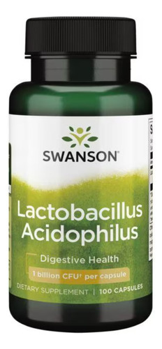 Probiotico Lactobacillus Acidophilus 1b X 100 Caps - Swanson Sin Sabor