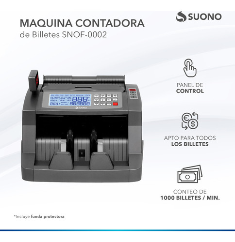 Máquina Contadora De Billetes Suono Snof-0002 Visor Externo