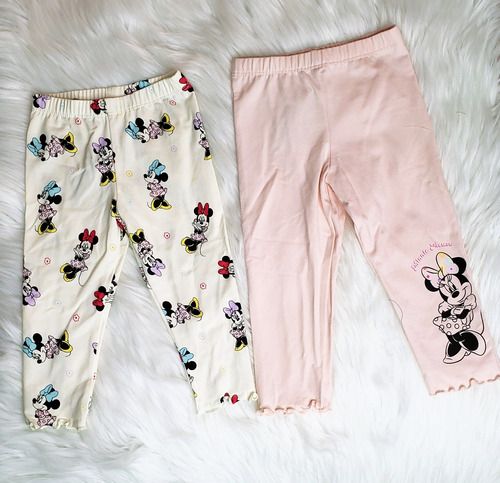 Set De 2 Leggins Mallon De Niña Modelo Minnie Mouse Disney