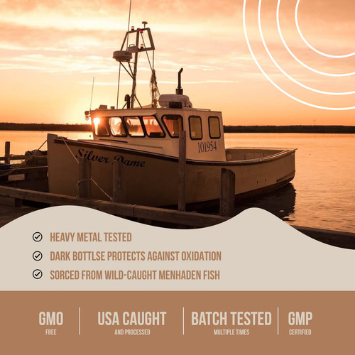 Aceite De Pescado Salvaje, Ee. Uu. Caught Omega-3 Dpa, Dha &