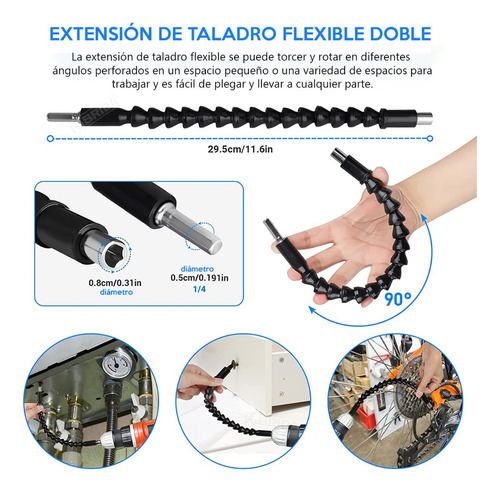 Taladro Atornillador Percutor 20v Extensor Puntas Dados Pro