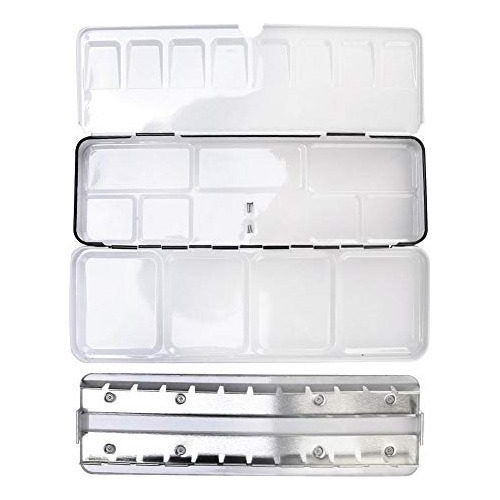 24 Pcs Empty Watercolor Palette Metal Watercolor Tin Pa...