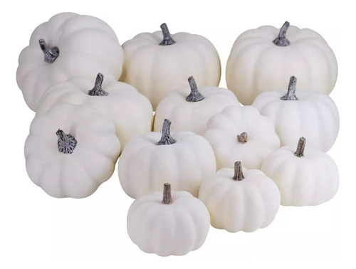 12pcs De Decoración De Calabazas Para Otoño,acción De Gracis