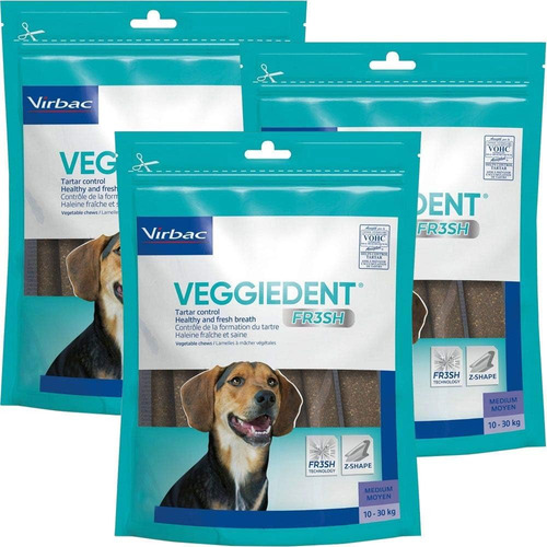 C.e.t. Veggiedent Chews, Regular, 30 Chews (pack Of 3)