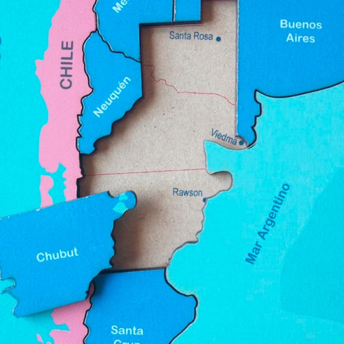 Imagen 1 de 1 de Rompecabezas Madera Mapa Argentina Puzzle 25 Piezas Infantil