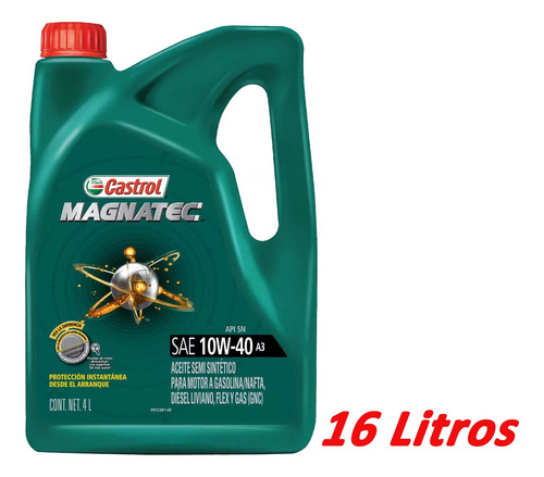 Aceite Castrol Magnatec 10w 40 A3 Semi Sintetico 16 Litros