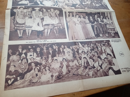 Suplemento La Nación Año 1939 Bailes Carnaval 20/2 4 Páginas (Usado)