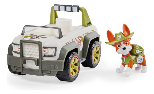 Paw Patrol Tracker Jungle Cruiser Nickelodeon Original Blanco Y Gris