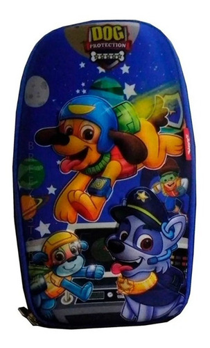 Imagem 5 de 6 de Kit Mochila Lancheira Estojo Dog Protection Vozz Mc3684 Azul