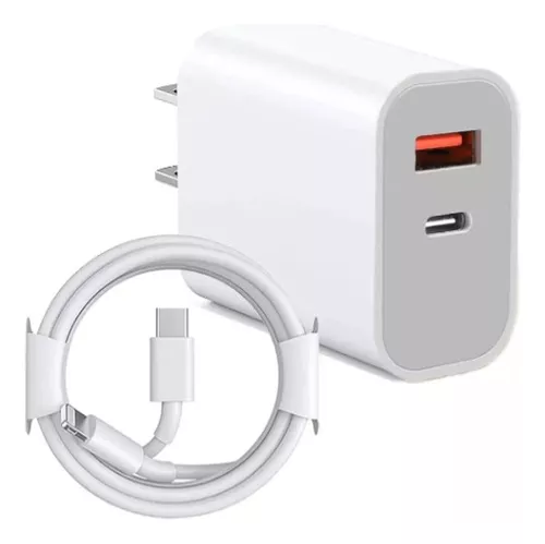 Adaptador de carga cubo iPhone 11 / 12 / 13 y 14, Carga Rapida 20w