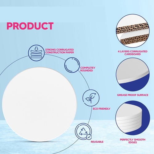 Tablas Para Tartas,10 Pulgadas, Redondas