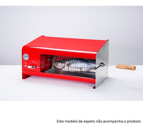 Churrasqueira Elétrica Compacta Casal 01 Espeto 220v- Verm