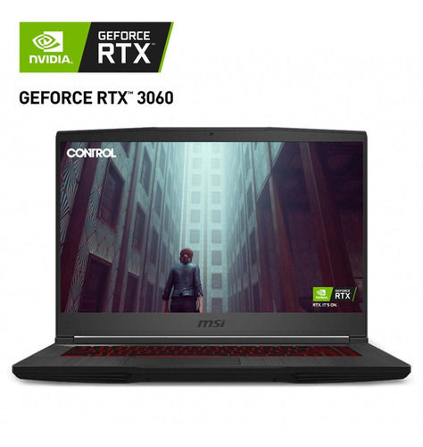 Laptop Gamer Msi Gf65 Thin Rtx 3060 Core I5 8gb M.2 512gb Color Negro