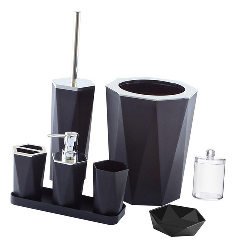 Set De Decoración De Baño De 7 Piezas, Cubo De Basura, Vaso