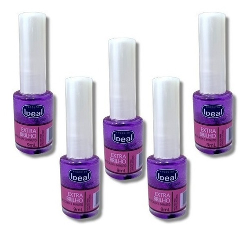 Ideal Base Para Unhas Extra Brilho Secagem Rápida 9ml 5unid