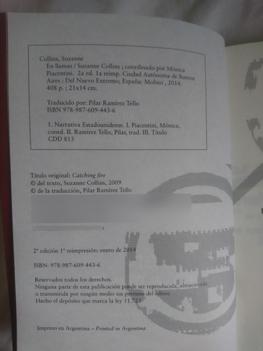 En Llamas + Lata En Llamas - Susan Collins -p/coleccionar