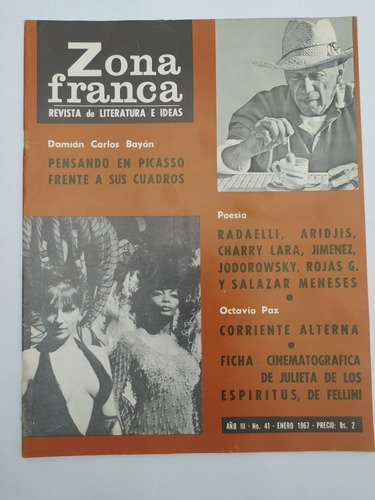 Revista Zona Franca N° 41 Octavio Paz Jodorowsky Fabio Gómez