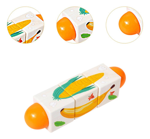 Twist De Madera Toy Brain Teaser Padre Frutas Verduras