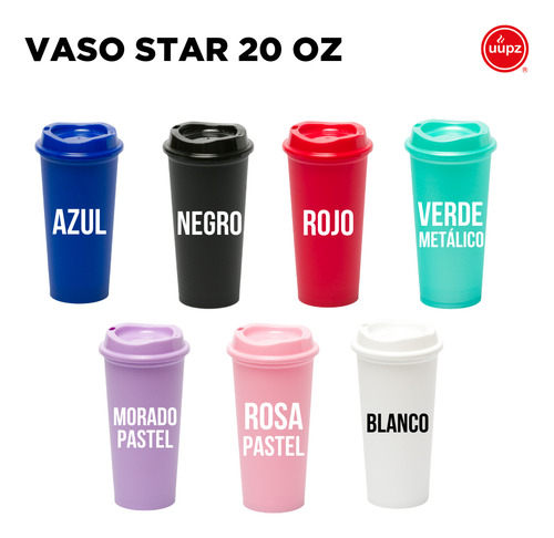 10 Vasos Reusables Para Cafe Tipo Star 20 Oz Bebida Caliente Arma Tu Kit