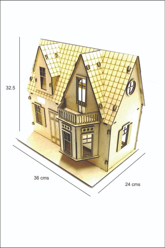 Casita Muñeca Decoracion Adorno Mdf 3 Mm Rompecabeza 3d